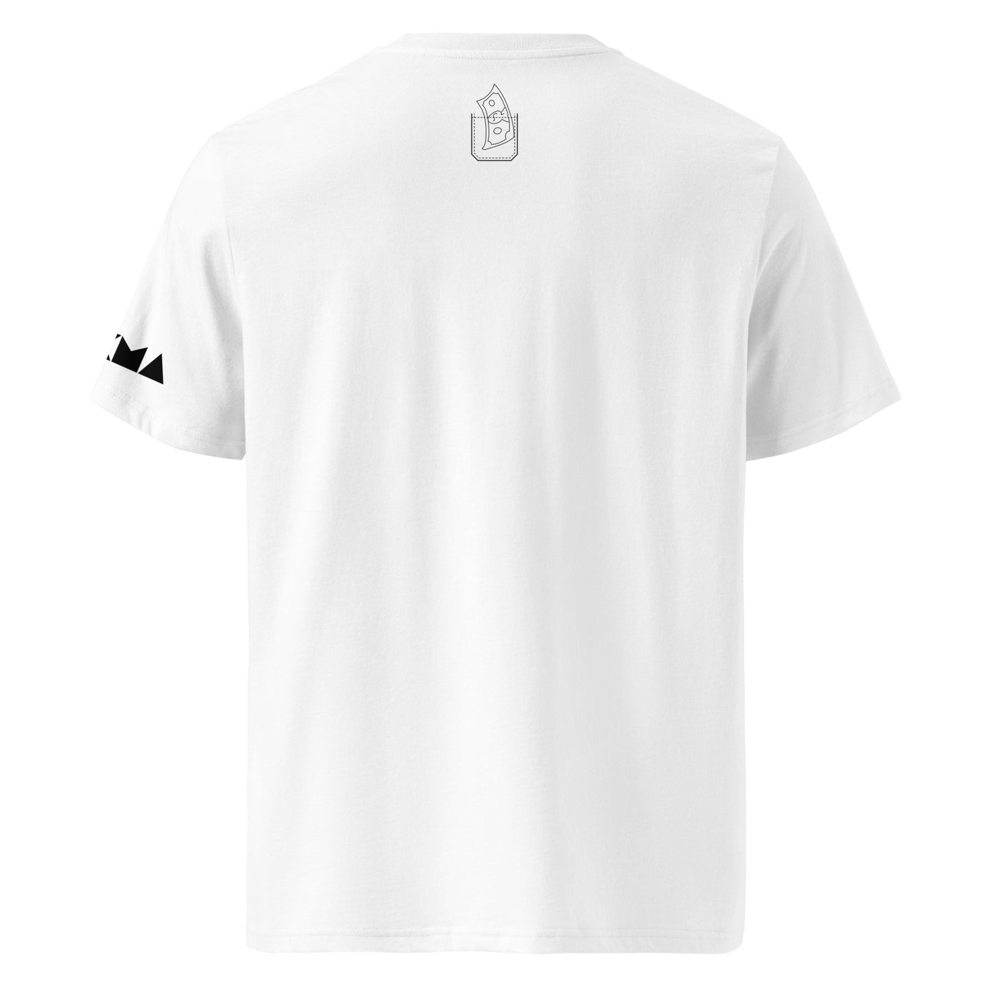 Бяла тениска с черен надпис #ХарчаЗаДаИзкарам Гръб